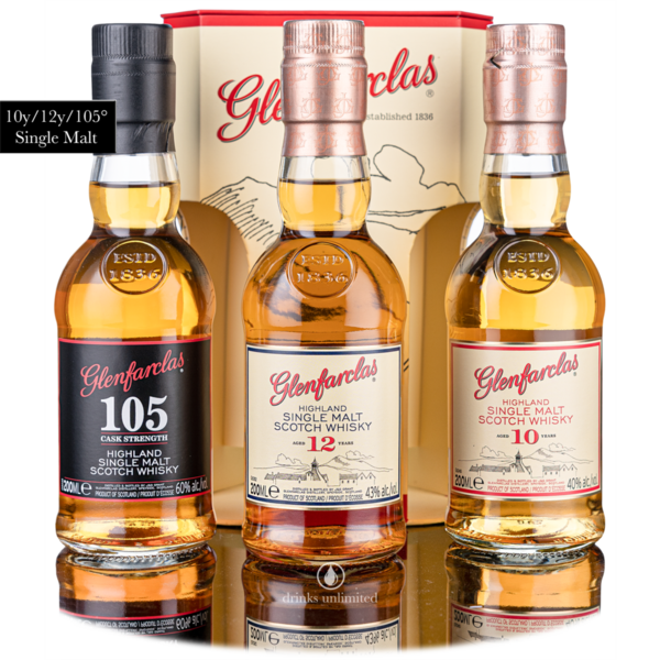 Glenfarclas 10 12 Jahre 105° Tripack Whisky